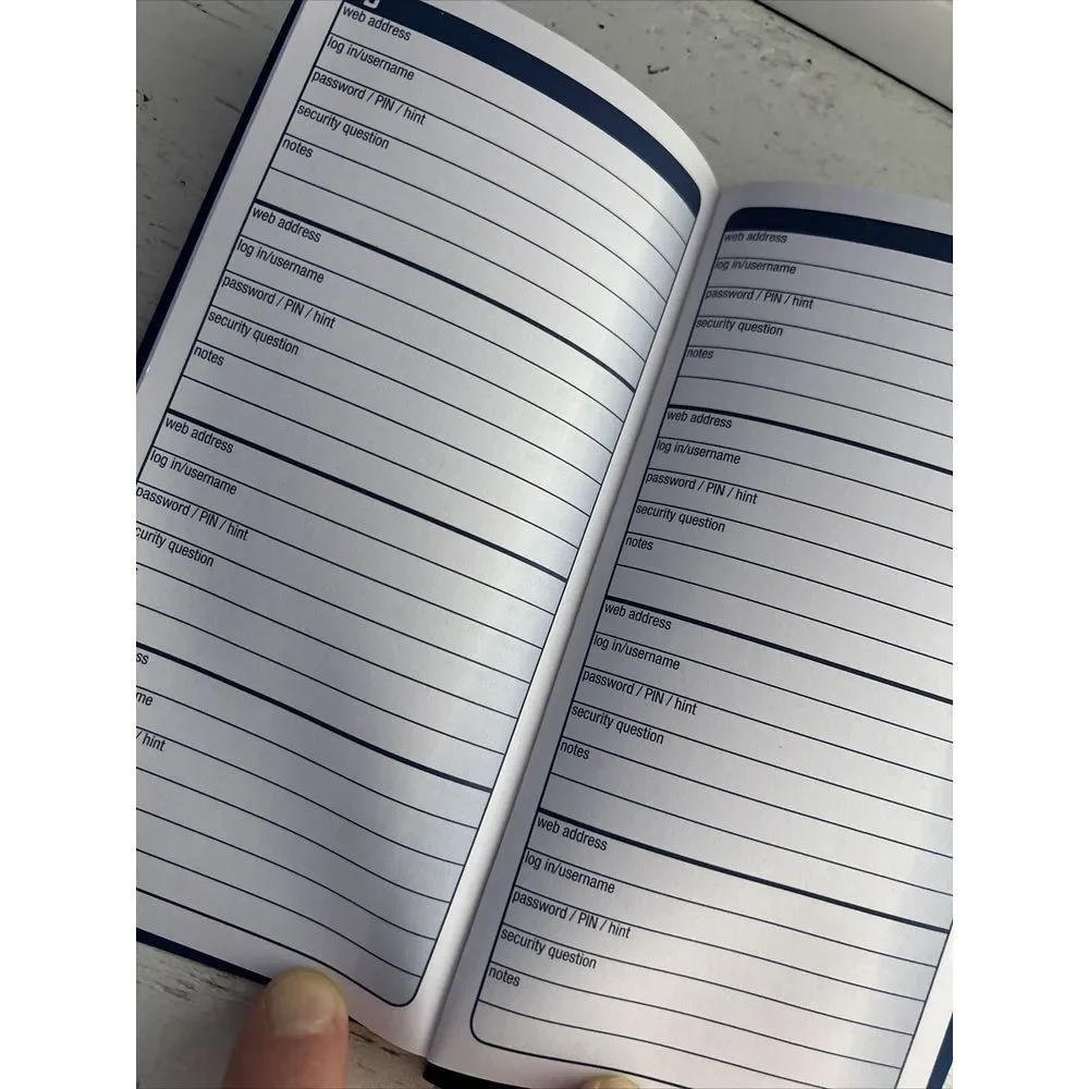 Adams Password Journal,‎ 6.25 X 3.25 Inches (APJ99), Blue